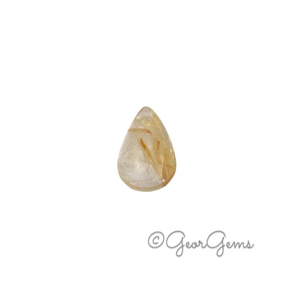 8.34ct Rutile Quartz - Pear Cabochon