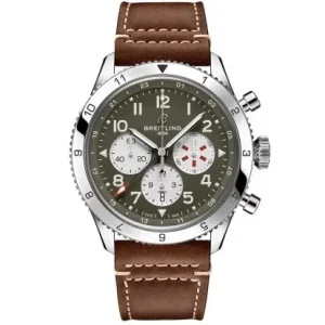 BREITLING Chronograph Automatic Green Dial Watch A233802A1L1X1