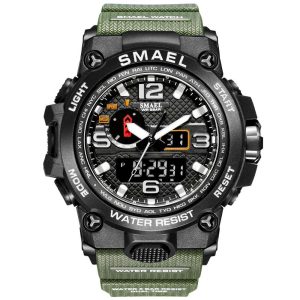 Smael 1545D Army Green Multifunctional Watch