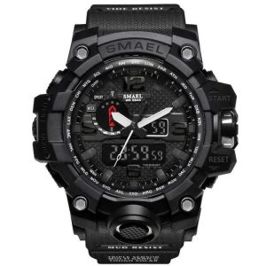Smael 1545D Black Multifunctional Watch