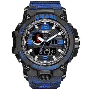 Smael 1545D Camouflage Blue Multifunctional Watch