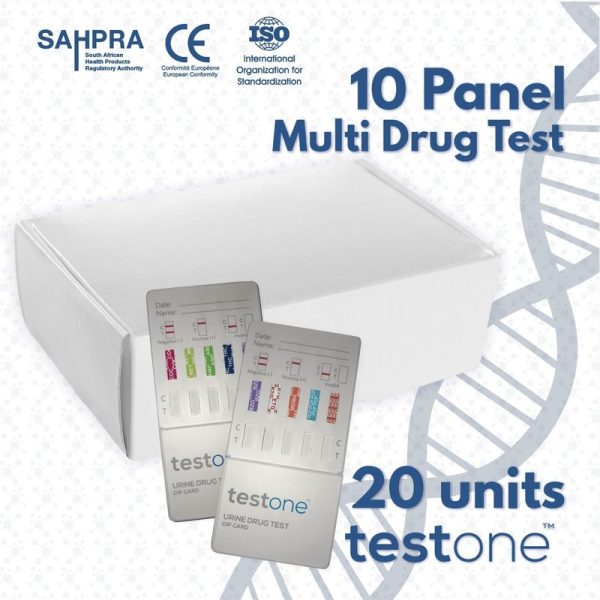 10 Panel Multi Drug & Alcohol Test - Box of 20