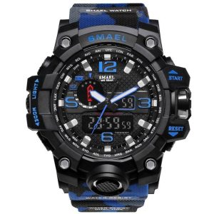 Smael 1545 Camouflage Blue Multifunctional Watch
