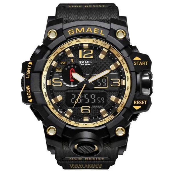 Smael 1545 Gold Multifunctional Watch