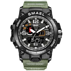 Smael 1545D Army Green Multifunctional Watch
