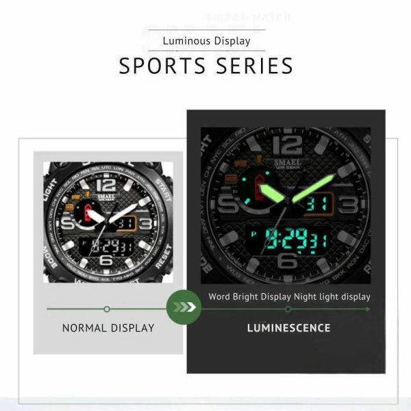 Smael 1545D Black Multifunctional Watch | Check Price & Availability | Quick Quote | Buy Online