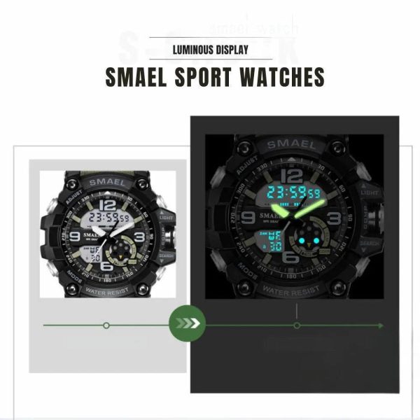 Smael 1617 Army Green Multifunction Sports Watch | Check Price & Availability | Quick Quote | Buy Online