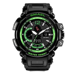 Smael 1702 Green Dual Display Watch