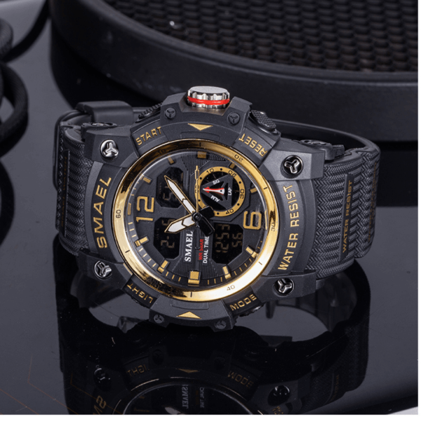 Smael 8007 Black & Gold Chronograph Watch | Check Price & Availability | Quick Quote | Buy Online