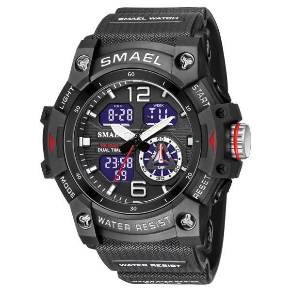 Smael 8007 Black Chronograph Watch