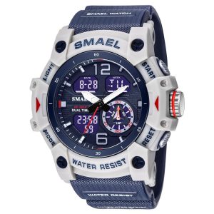 Smael 8007 Dark Blue Chronograph Watch