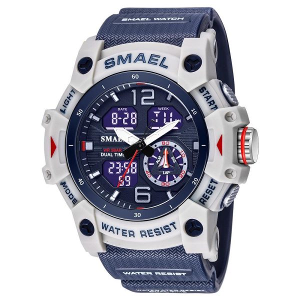Smael 8007 Dark Blue Chronograph Watch