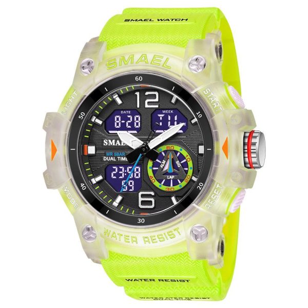 Smael 8007 Green Chronograph Watch