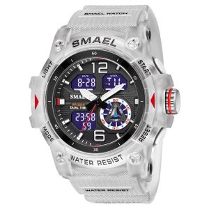Smael 8007 Transparent White Chronograph Watch