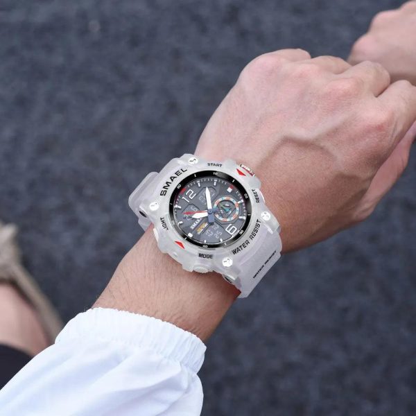 Smael 8007 Transparent White Chronograph Watch | Check Price & Availability | Quick Quote | Buy Online