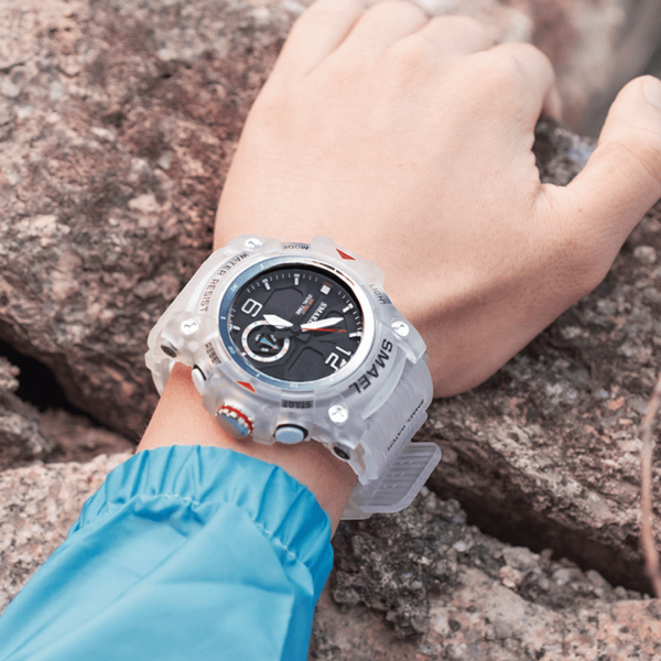 Smael 8007 Transparent White Chronograph Watch | Check Price & Availability | Quick Quote | Buy Online